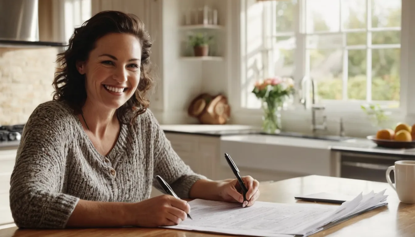 Homeowner reviewing a written septic quote at the kitchen table